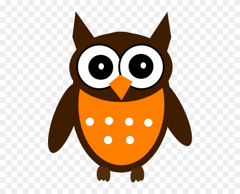 Woodland Animal Painted Wood Shape Owl - Orange And Brown Owl #390137