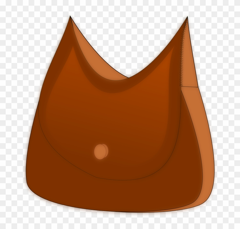 Leather Clipart Brown Bag - Handbag #390138