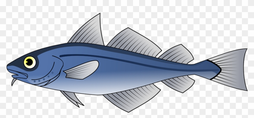 Larger Clipart Small Fish - Custom Blue Fish Shower Curtain #390274