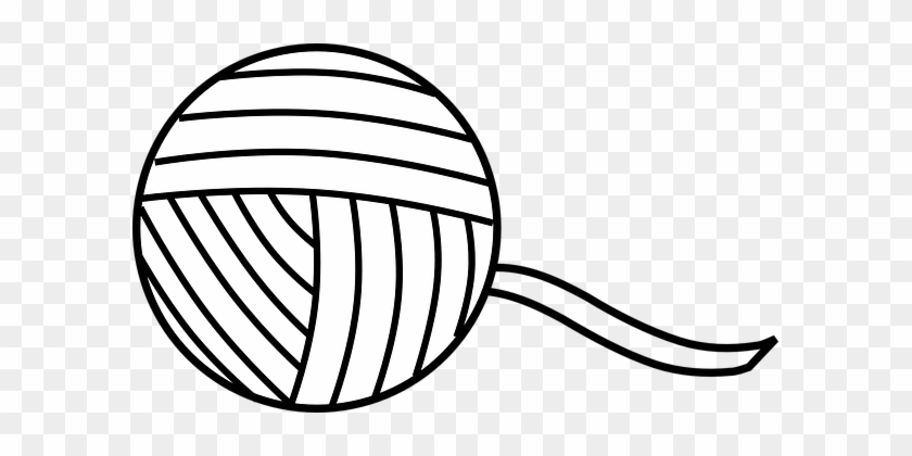 Yarn Thread Twine Ball Sewing Household Co - Ball Of Yarn Clipart #390342