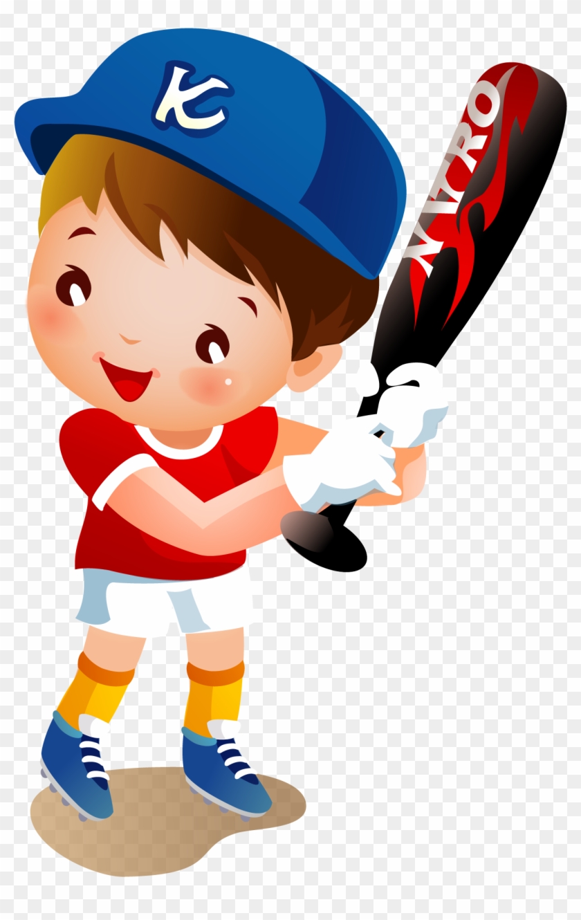 Baseball Cartoon Children Vector Material - 卡通 #390351