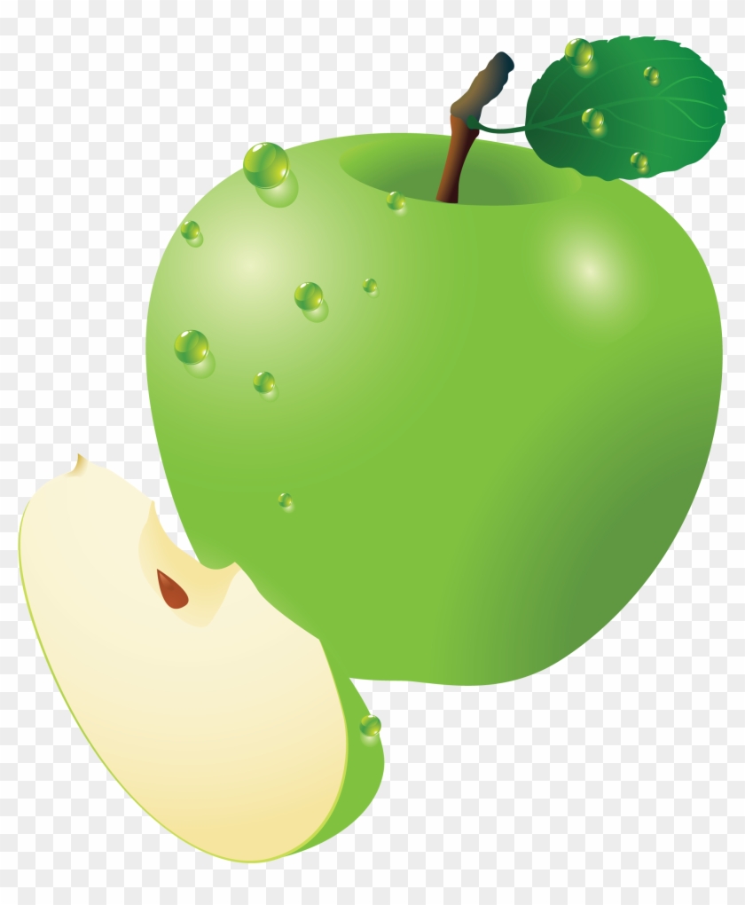 Download Png Image - Green Apple Cartoon #390357