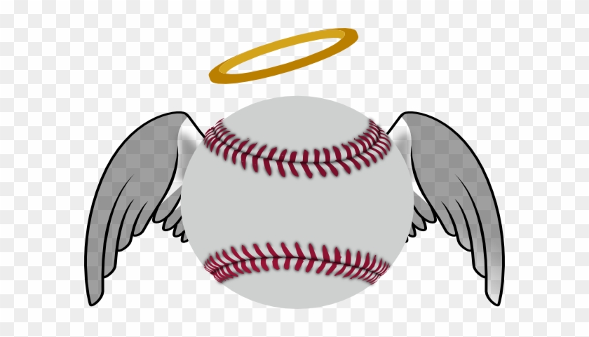 L Baseball Clip Art At Clker - Baseball With Angel Wings #390363