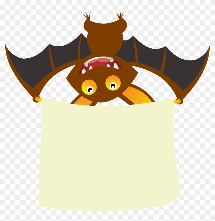 Bat Clipart Banner - Cartoon Bat #390377