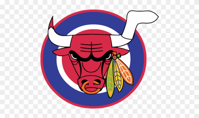Combination Of Bulls, Blackhawks, Sox, Bears, And Cubs - Chicago Sports Teams Logos Combined #390507