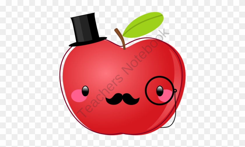 Dapper Apple Clipart From Bubbly Cute On Teachersnotebook - Cute Apple #390569
