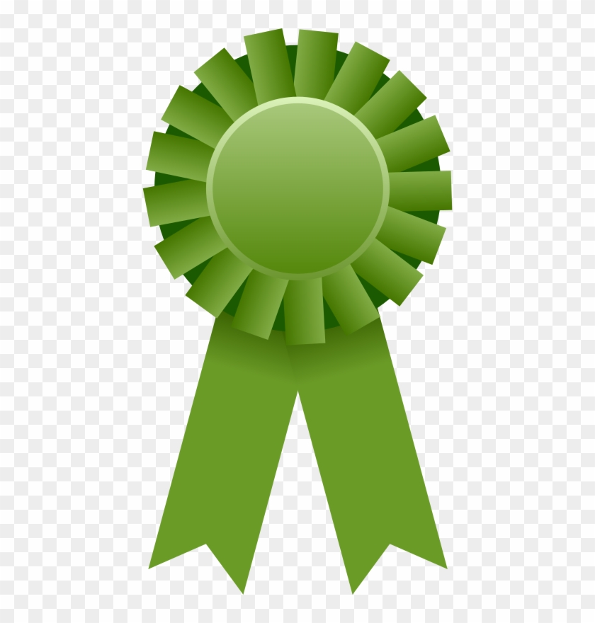 Award Clip Art Image Free Clipart Image Image - First Place Ribbon Green #390619
