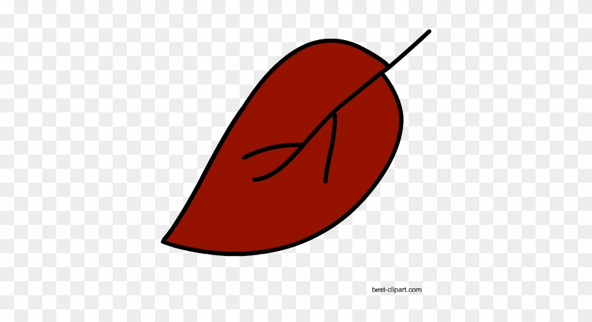 Red Fall Leaf, Cute Free Clip Art Image - Clip Art #390786