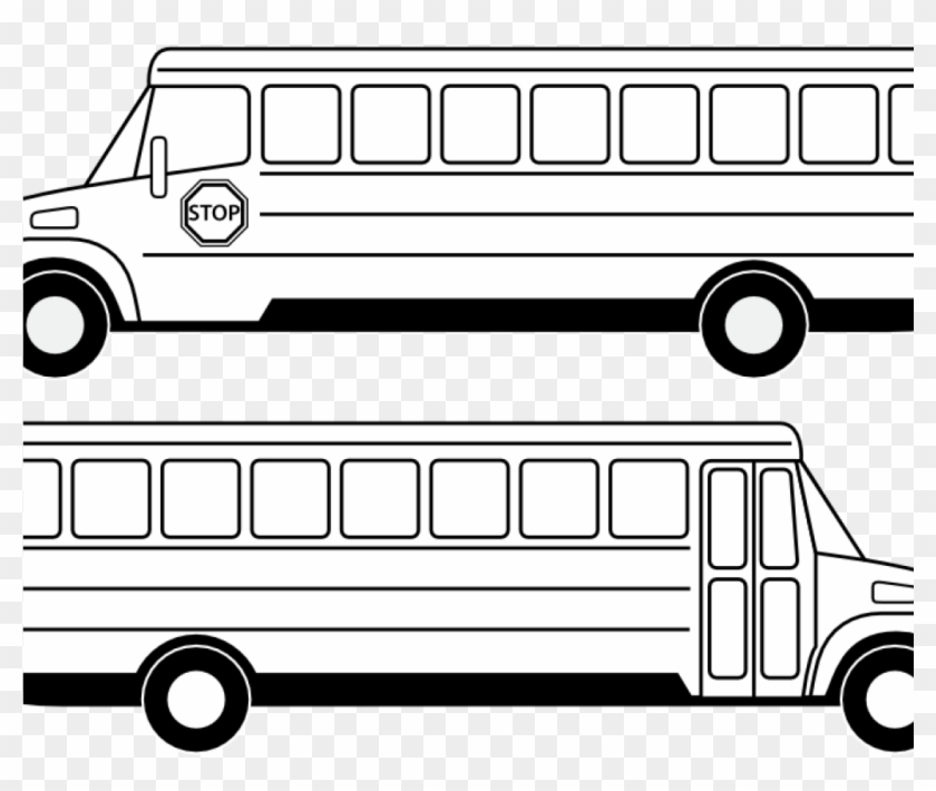 Bus Clipart Black And White School Bus Clip Art Black - Bus Black And White #390868