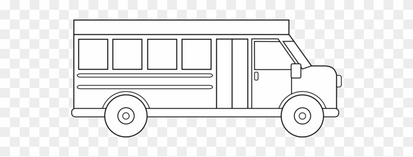Clipart Black And White - Bus Outline Png #390870