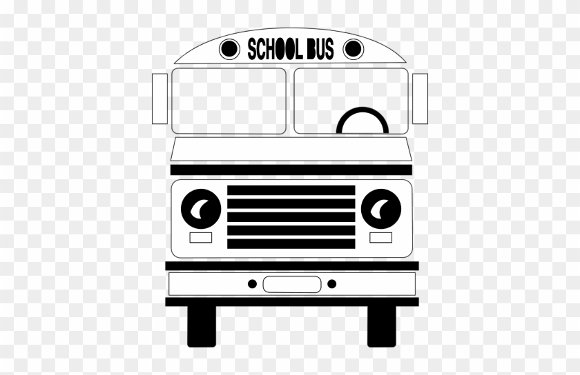 School Bus Black And White School Bus Clip Art Black - School Clipart Black And White Transparent Background #390876