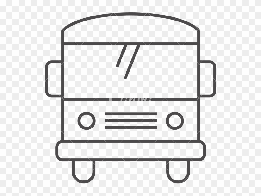 Outline Icon School Bus - School #390886