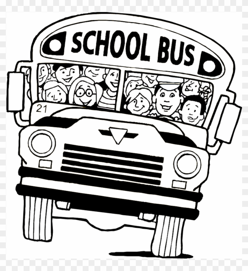 Pin School Bus Clip Art Black And White - School Bus Clipart Black And White #390887