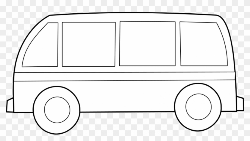 Bus Outline Vector - รูป รถ การ์ตูน ขาว ดำ #390888