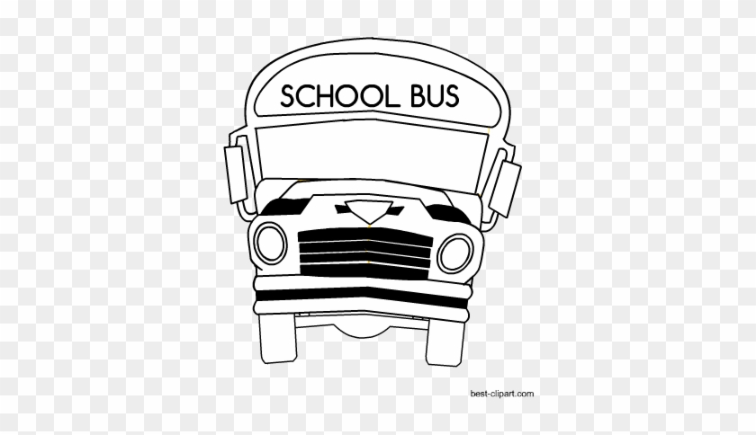 Black And White Bus Clip Art - Bus #390891