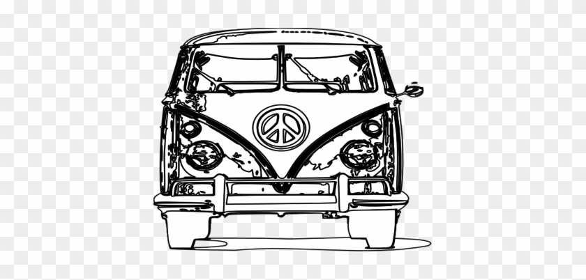 Coloring Trend Thumbnail Size Hippie Vw Bus Clip Art - Vw Bus Coloring Book #390894