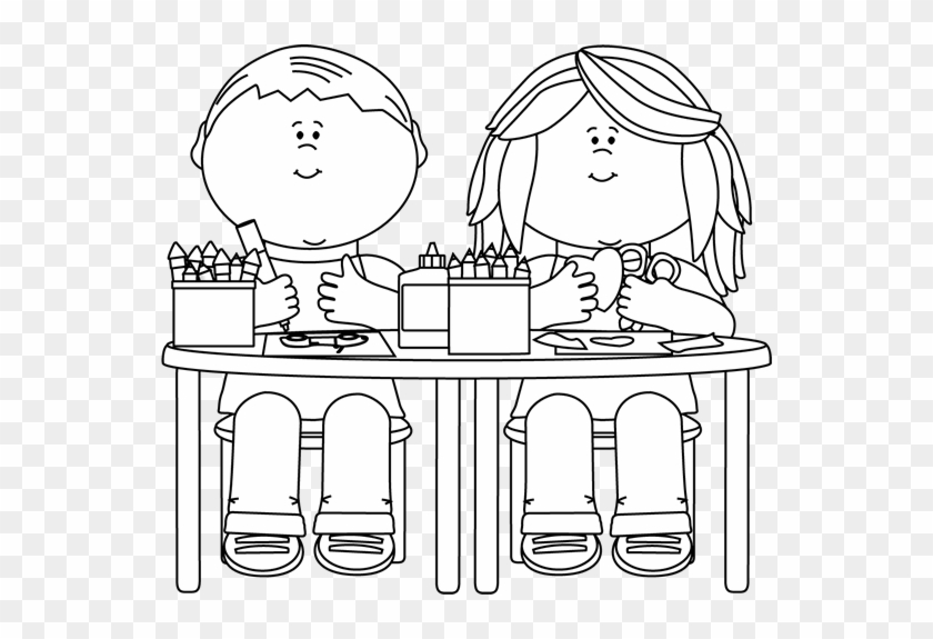 Back To School Clipart Black And White - Students Clipart Black And White #390934
