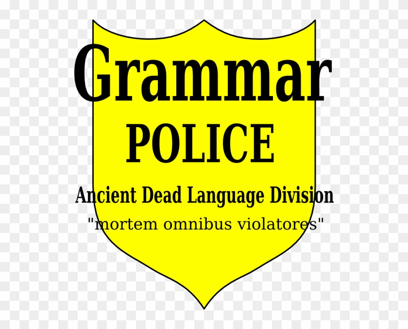 Grammar Police Latin Clip Art At Clker - Grammar #391010