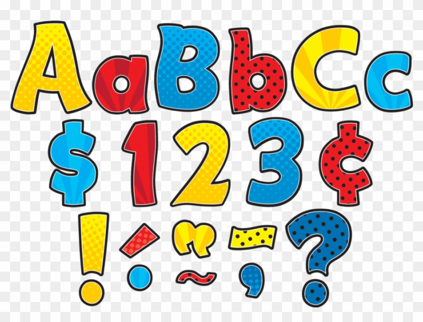 Superhero Ready Letters - Teacher Created Resources 4" Superhero Funtastic Letters #391026