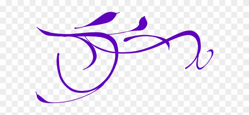 Purple Flourish Clip Art #391114