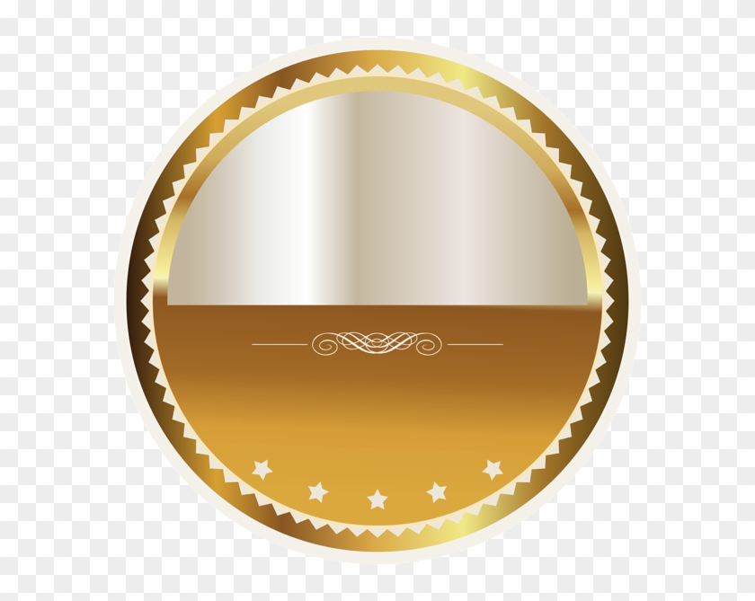 Gold And White Seal Badge Png Clipart Picture - Circle #391129