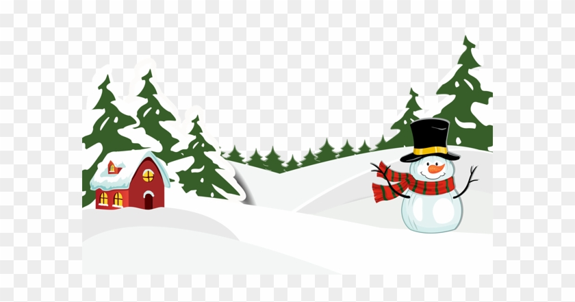 Snowy Ground With Snowman Png Clipart Image - Christmas Day #391134