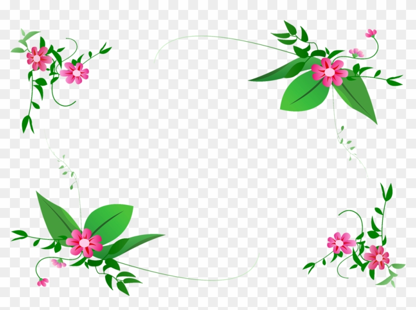 Clipart Sharefaith - Green Flower Border Design #391294