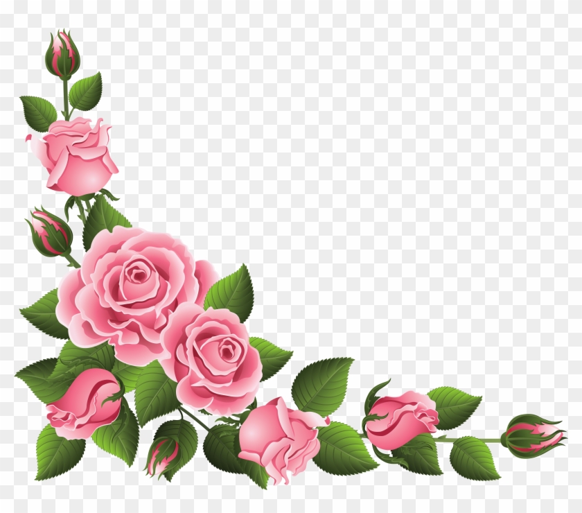 Delightful Design Rose Border Clipart Corner Decoration - Delightful Design Rose Border Clipart Corner Decoration #391300