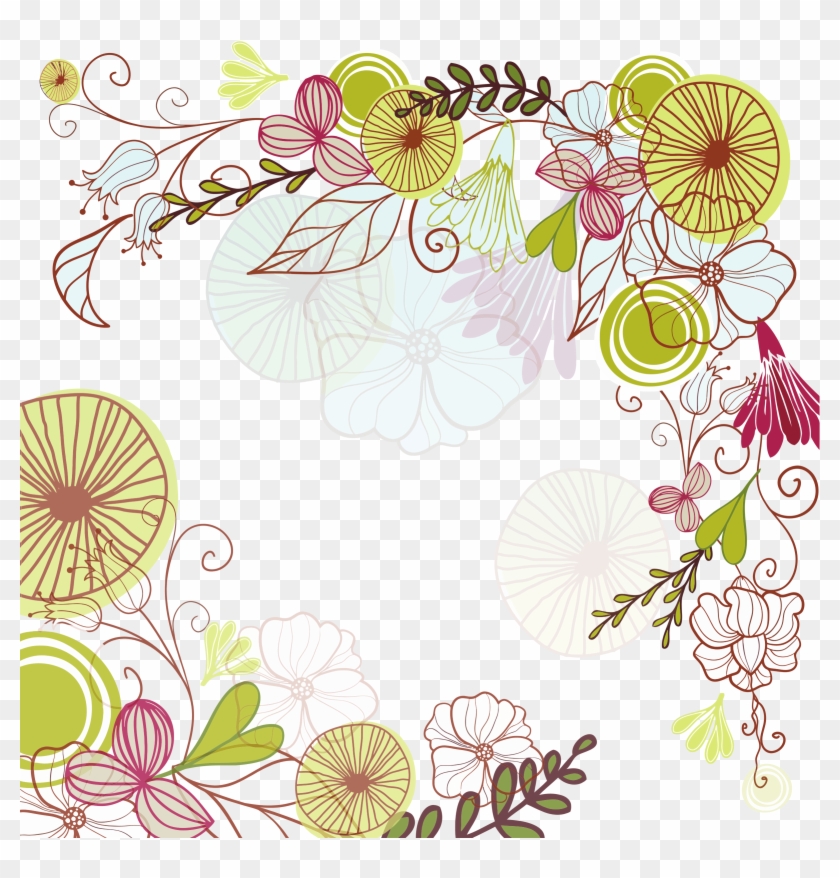 This Free Icons Png Design Of Floral Corner Border - Clip Art #391346