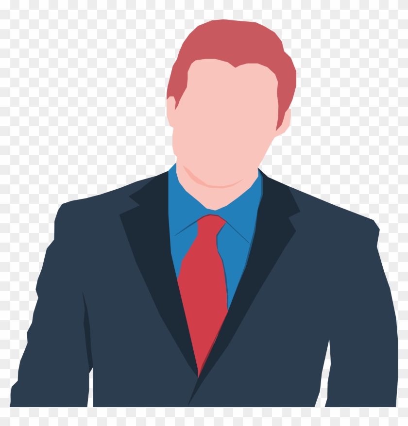 Free Clipart Of A Faceless Business Man Avatar - Business Man Avatar Png #391342