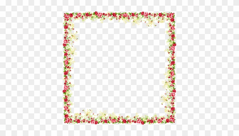 Flower And Butterfly Border Design Images Png Images - Flower Frame Png #391349
