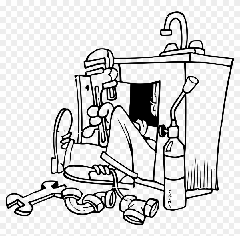 Comic - Plumber Clipart Black And White #391481