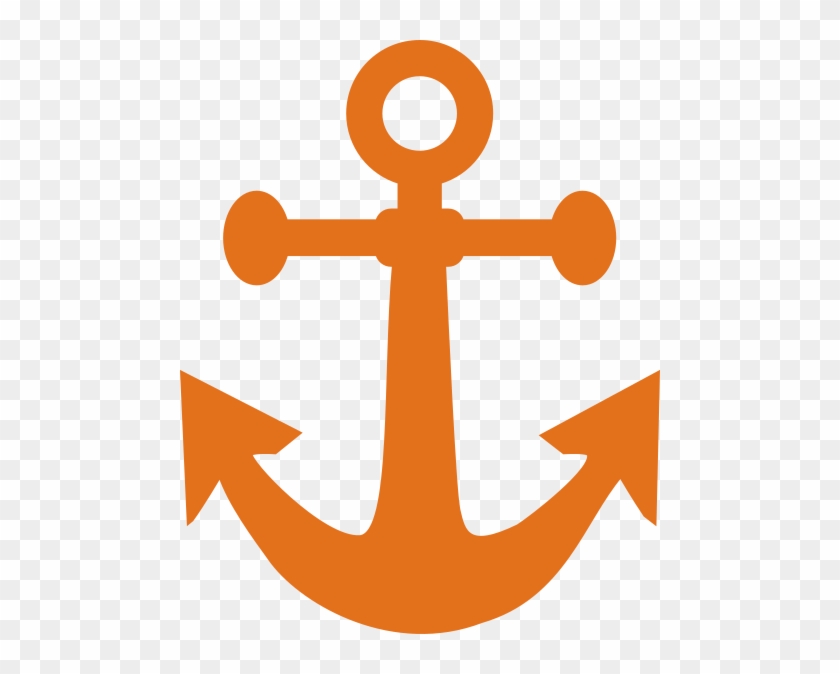 Anchor Nautical Art Print Orange Aqua Stripes Nursery - Anchor Clip Art Free #391539