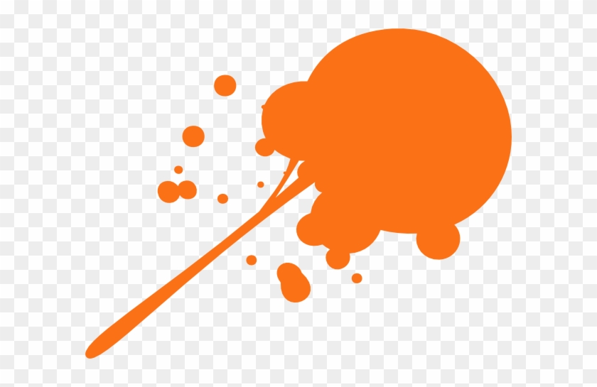 Orange Splat Cliparts - Orange Paint Drops Transparent #391542