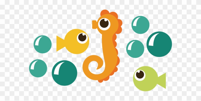 Ocrean Svg - Cute Seahorse Png #391575