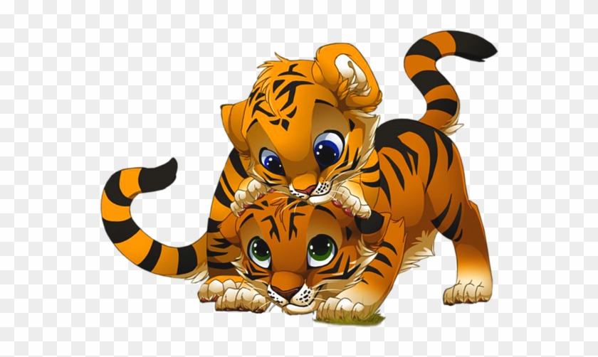Tiger Images Free Clip Art - Cute Cartoon Tigers - Free Transparent PNG  Clipart Images Download