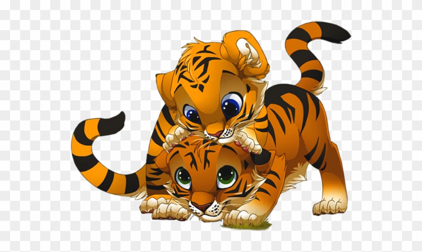 Tiger Images Free Clip Art - Cute Cartoon Tigers #391620