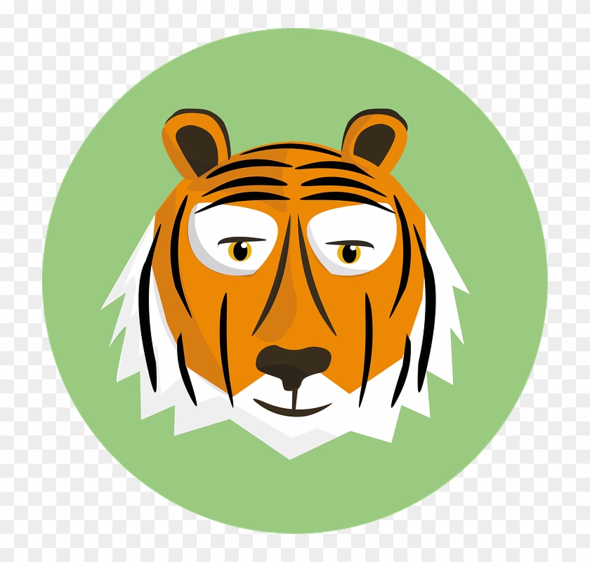 Tiger Head Clipart 12, - Icon #391625