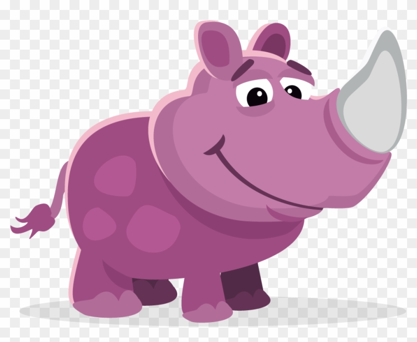 Free To Use & Public Domain Rhinoceros Clip - Purple Rhino Clipart #391636
