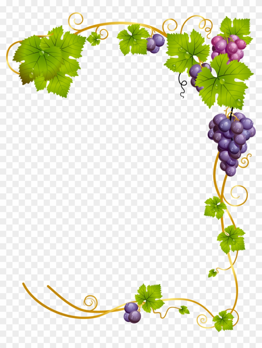 Common Grape Vine Wine - Wine Frame Png #391769