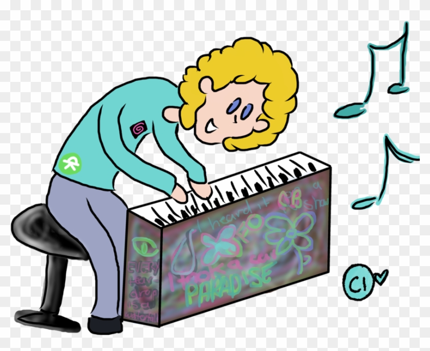 Chris Martin Piano By Candyitzel - Cartoon #391786