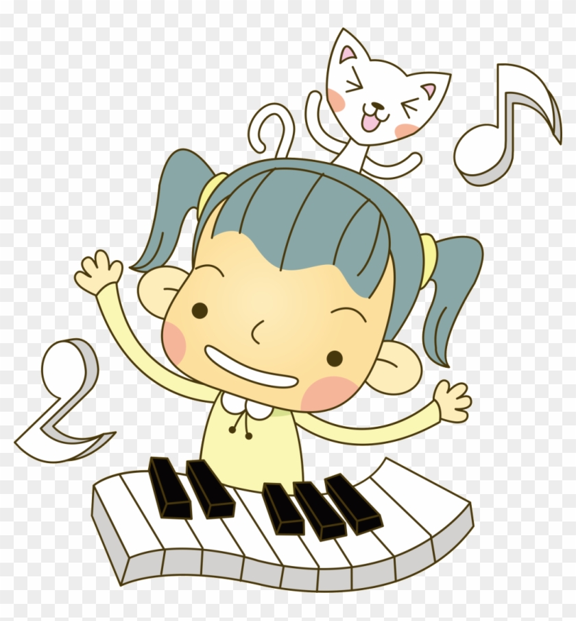 Cartoon Piano Niños Tocar El Piano Png Fondo Transparente - การ์ตูน น่า รัก เปีย โน #391830