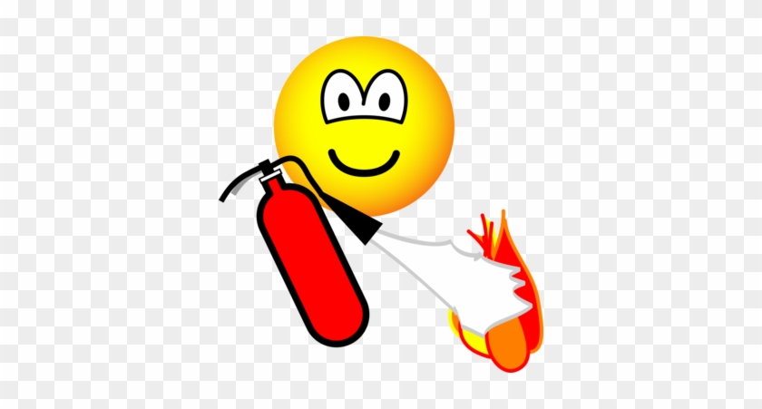 Emoticon Clipart - Emoticons - Emoticons - Fire - Emoji With Fire Extinguisher #391836