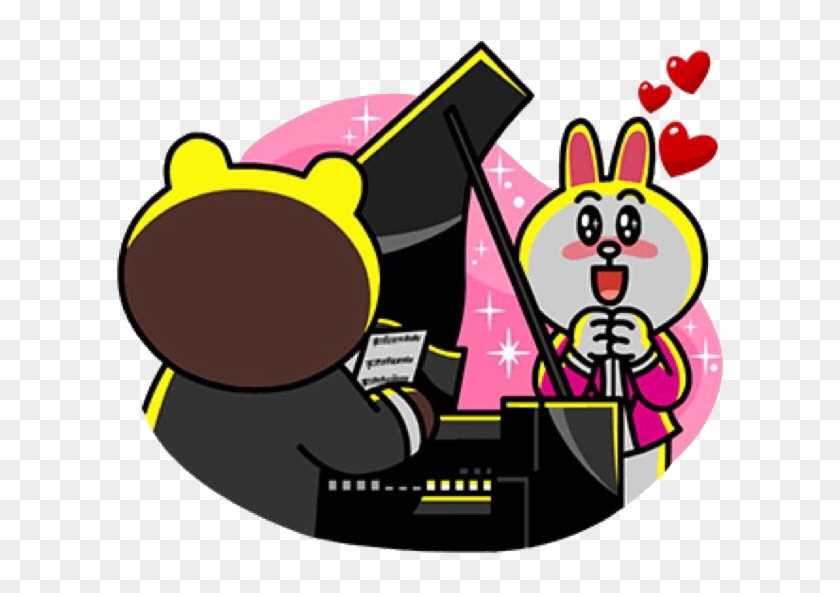 Cony Charmed By Browns Piano Playing Wallpaper Wpz03545 - Wallpaper #391909