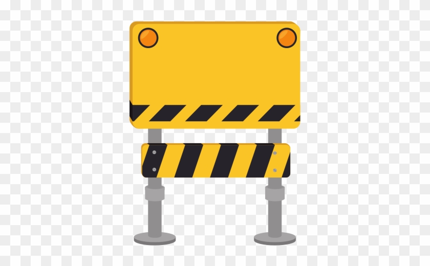 Barrier Under Construction Icon Vector Illustration - Vector Graphics #391943