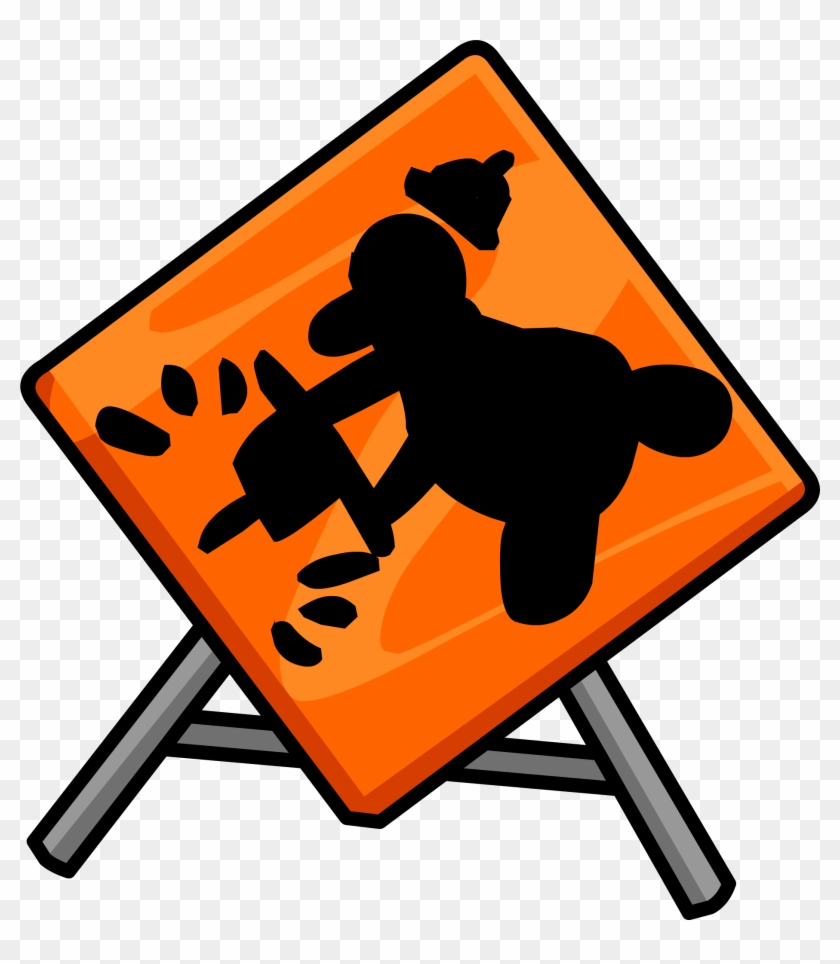 Construction Sign - Png - Club Penguin Under Construction #391955