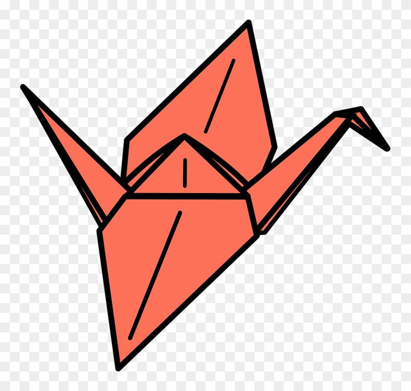 Origami Clipart Red - Origami Crane Clipart #391949