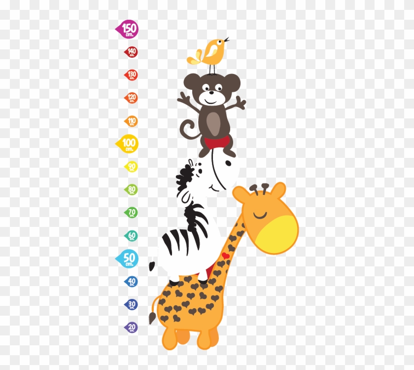 Cartoon Animals Height Wall Stickers - Animal #391956