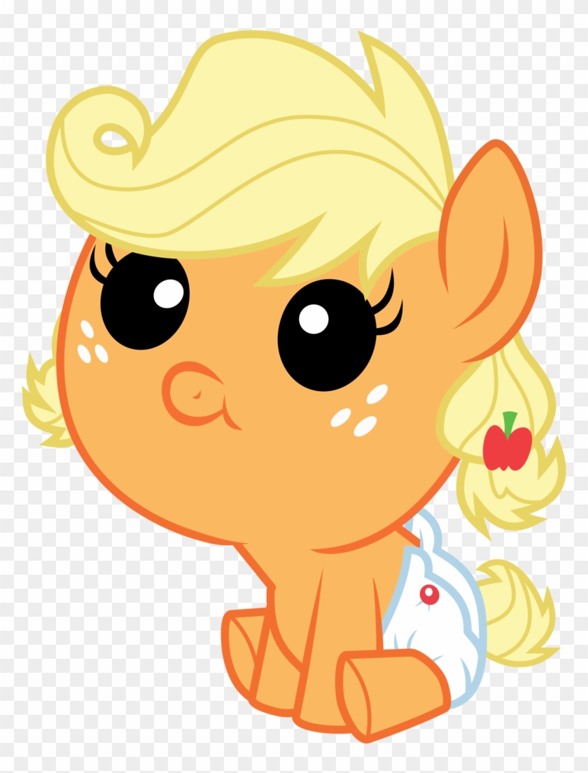 Vector Baby Applejack By Kyss - Friends Request By Elzzombie #392179