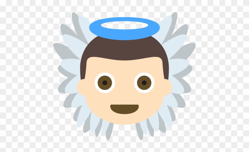 Baby Angel Light Skin Tone Emoji Emoticon Vector Icon - Emojis Angelitos #392296